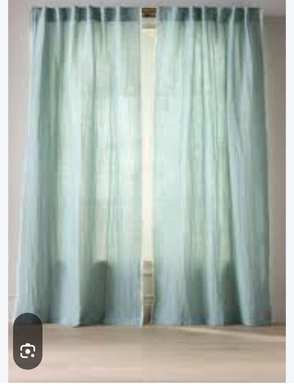 Anthropologie Amande Curtains Light Blue  Window Curtains -50x96